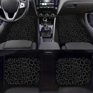 4-Piece Universal Leopard Print Car Mats Set, Car Floor Mats, Durable Front and Rear Seat Protection, Fashionable Car Accessories, Enhance Your Interior Decor