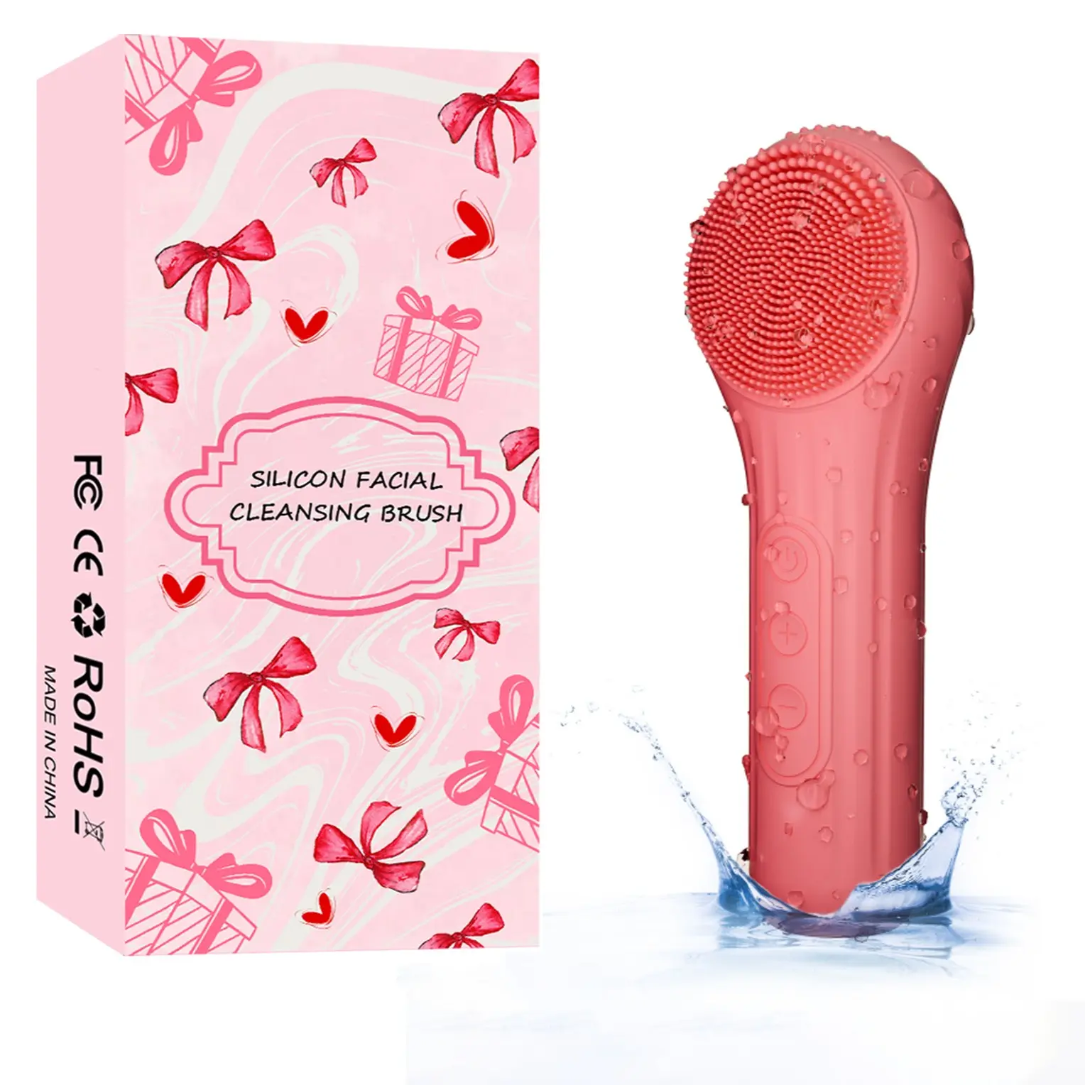 5 Modes Silicone Facial Scrubber, 1 Count Waterproof Electric Facial Cleansing Brush, Gentle Massage Face Washing Brush, Holiday Skincare Gift, Facial Cleansing Instrument, Facial Cleaning Tool, Facial Cleansing Tools