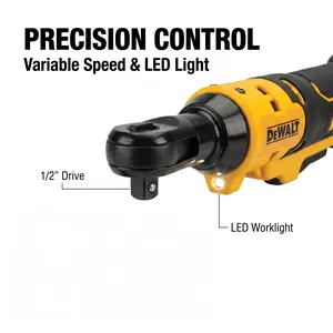 DEWALT DCF512 20V MAX Brushless Ratchet  3/8 Drive For Automotive Maintenance   high power tool reverse function torque capacity mechanical work