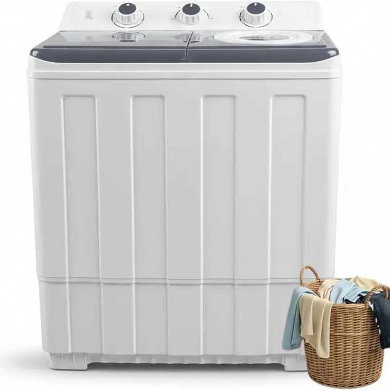 Clickoods 14lbs Portable Mini Washing Machine Washer Compact Twin Tub