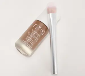 QVC RMS Beauty SunCoverup SuperTint SPF50 Moisturizer with S2S Brush, Tinted Face Moisturizer with Broad Spectrum SPF Protection, Makeup Concealer & Foundation Hybrid