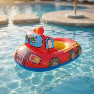 Ultimate Fire Truck Kids Pool Float (29.5"x23.6") - Safe Inflatable Toddler Swimming Ring Boat! Perfect Water Toy for Boys & Girls. Make a splash at summer pool parties!  Grab yours today! #PoolToys #SummerFun chair floating
