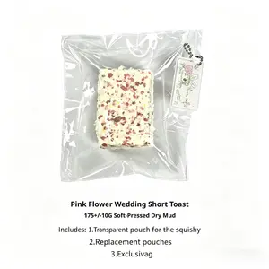 Flower Wedding Series Squishy Toys, Soft Creamy & Dry Mud Fidget Toy, Slow Rebound Stress Relief Squeeze Toy, Cute Bread Toast Rice Bun Kawaii Squishies for Party Favors, Desk Decor & Anxiety Relief