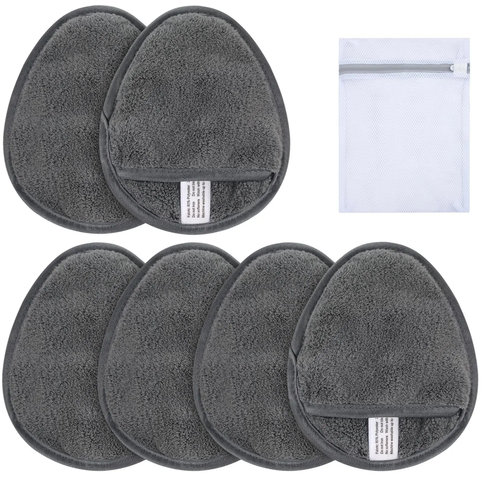 Makeup Remover Pads Set, Make Up Remover Pads For Face, Reusable Makeup Removal Pads, Washable Microfiber Makeup Removal Pads, Face Soft Facial Cleansing Pads with Laundry Bag, Makeup Remover Tool, Makeup Remover Towelettes, Reusable Makeup Removers