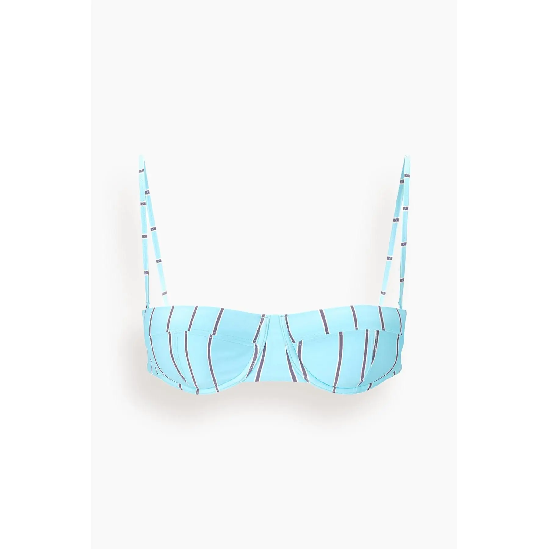 Jo Balconette Bikini Top in Pool Stripe