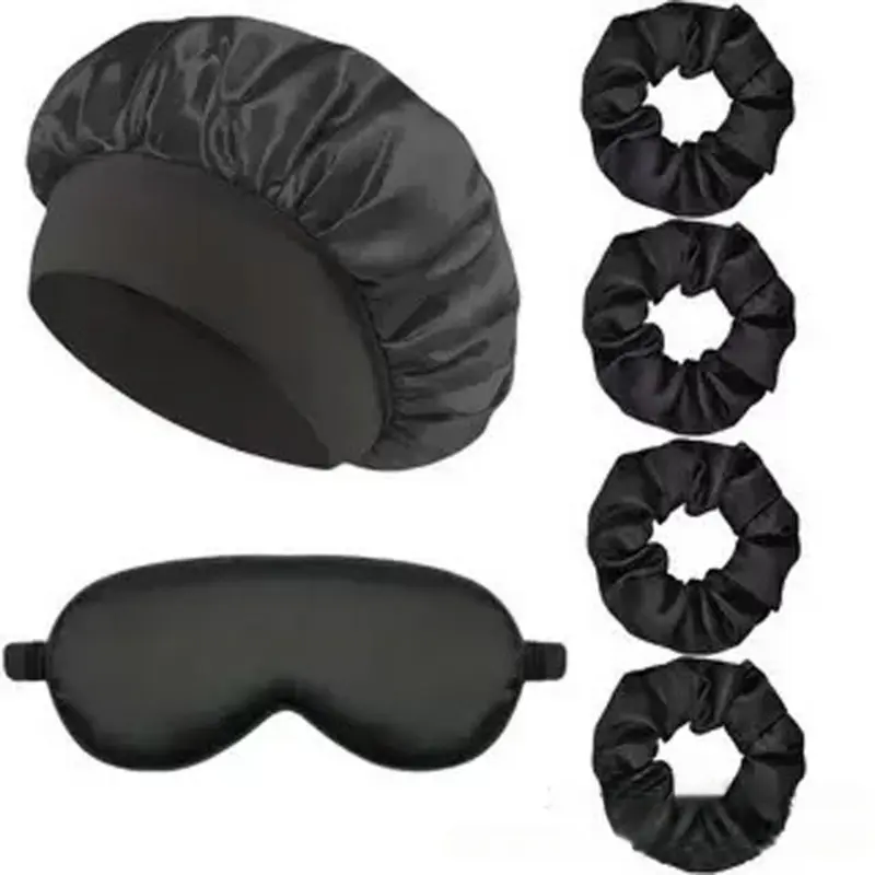 All-In-One Hair Care & Sleep Styling Gift Set – Anti-Frizz Smooth Styling Tools, Heatless Curl Kit, Heatless Curling Rod, Silk Pillowcase, Satin Sleep Cap, Hair Bonnet, Soft Eye Mask, Night Routine for Smooth, Shiny Hair, Beauty Sleep Essentials Set