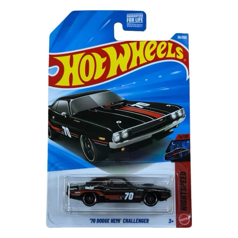 Hot Wheels Mainline ’70 Dodge HEMI Challenger Black and Red 4/10