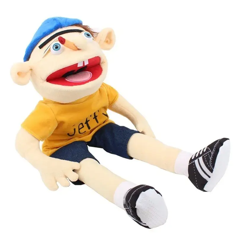 60cm Jeffy Hand Puppet Plush Toys Talk Show Party Props Cook Rock Singer Cosplay Stuffed Doll Halloween Xmas Gifts