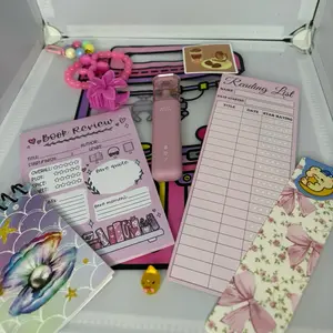 Pink Random Book Accessories Including 8-9 items