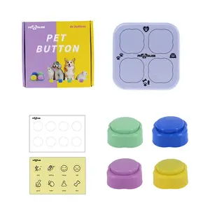 Recordable Dog Button Talking Communication Through Word Set of 4