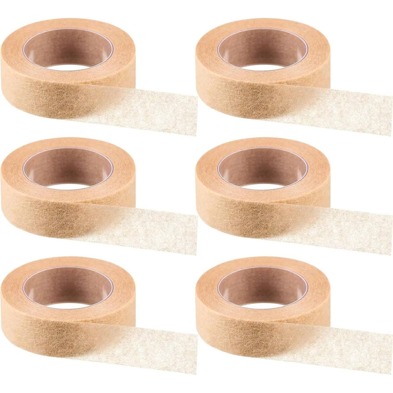 6 Rolls of Breathable Skin Tape, Self-Adhesive Flexible Gauze for First Aid and Sports Injuries - Essential Accessories for Women, Beige, 0.5 in x 10 yd, Healthcare