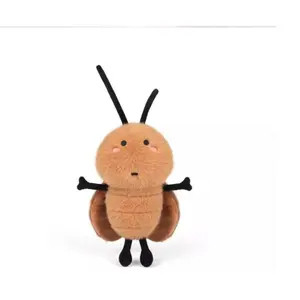 Cute Cartoon Cockroach Plush Toy Super Soft Short Plush Stuffed Animal Doll with Fiber Cotton Filling for Kids