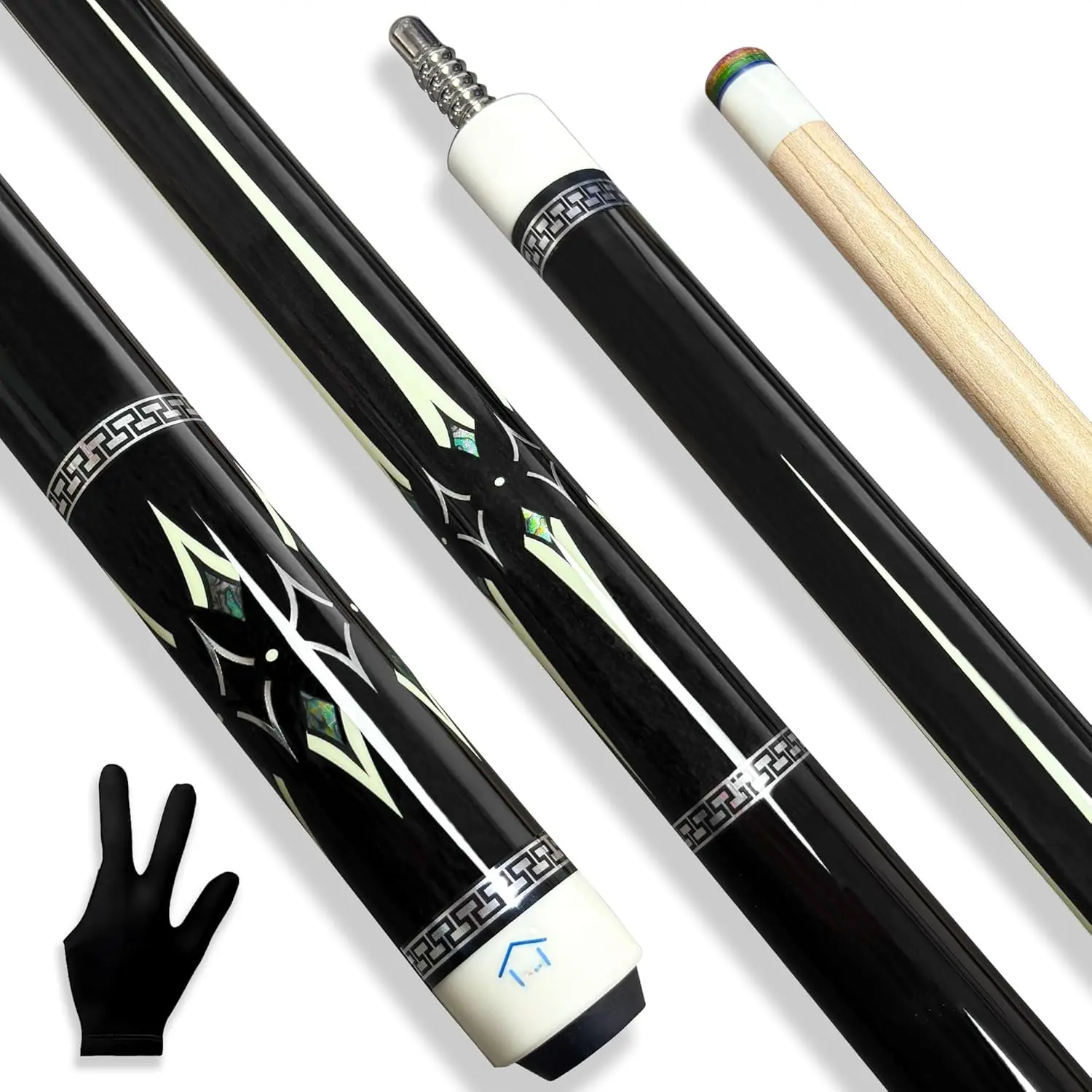 Pool Cue Stick 58inch 18oz-21oz 12.5mm Tip Professional Billiard Canadian Maple  2- Combination Cues Sticks