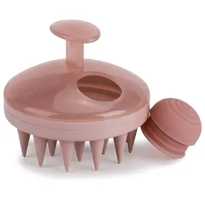 Hair Scalp Scrubber Shampoo Brush with Dispenser, Silicone Scalp Massager Exfoliating Brush for Dandruff Removal