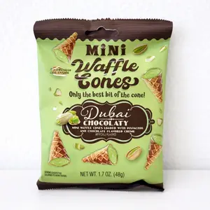Mini Waffle Cones Dubai Chocolaty Pistachio Flavor 1.7oz (48g)