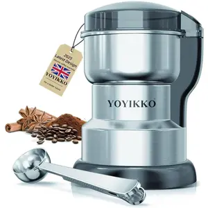 Electric Coffee Grinder 300W with Adjustable Grind for Espresso Drip Pour, Suitable for Coffee Spices and Other Foods (silvery-148)