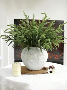 Artificial Norfolk Pine Stems, Greenery Branches for Christmas & Home Decor