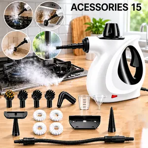 High Pressure Portable Steam Cleaner – House Cleaning Gadget, Cleaning Machine with 15 Accessories for Home, Sofa, Car Detailing, House Cleaning Gadgets, Cleaning Machines