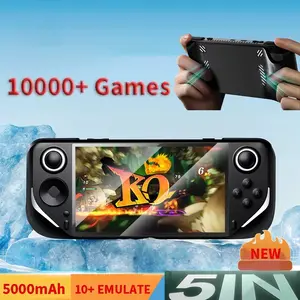 Video Game Consoles 5.0inch 5000mAH 10000+ Retro Game Consola Projection Hall Joystick Handheld Game Console Boy Gift
