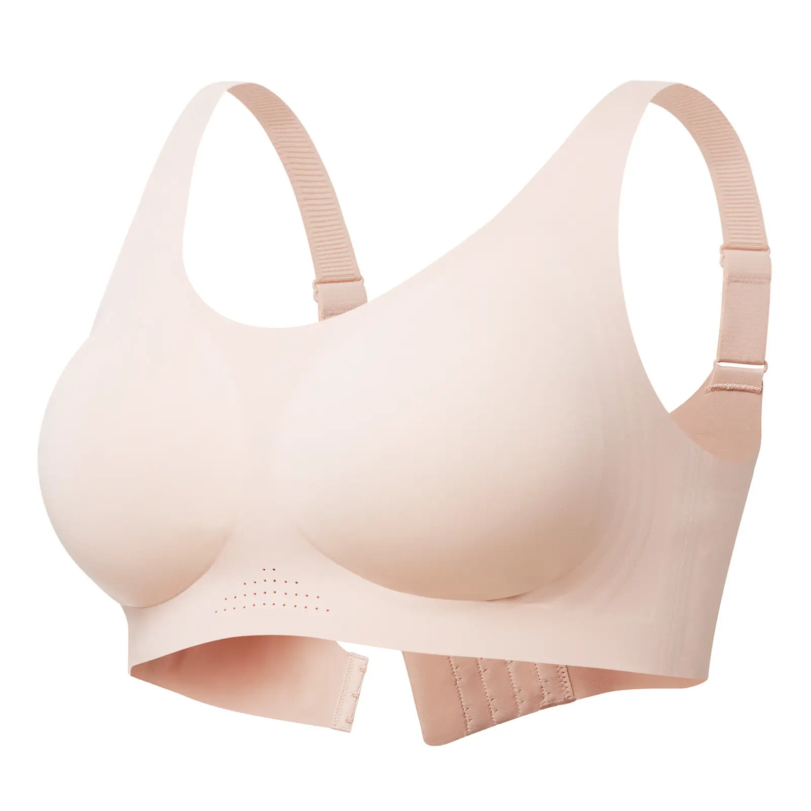 Momcozy Seamless Bra for Women, EB007 Comfort Soft Support Bra, Wireless Full-Coverage Everyday Bra Invisible Bralette 1 Pack Womenswear Underwear Lad