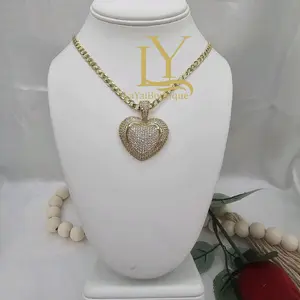 LaYaiBoutique #2202 Necklace and pendant heart 14k gold plated High Quality