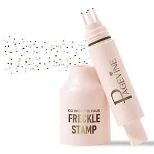 Freckle Stamp Pen,Fake Freckles Stain Marker Pencil Tool for Natural and Lifelike Sunkissed Face Freckle Makeup for Waterproof and Long-Lasting,Quick Dry 5-Point Faux Freckle Stamp Cushion
