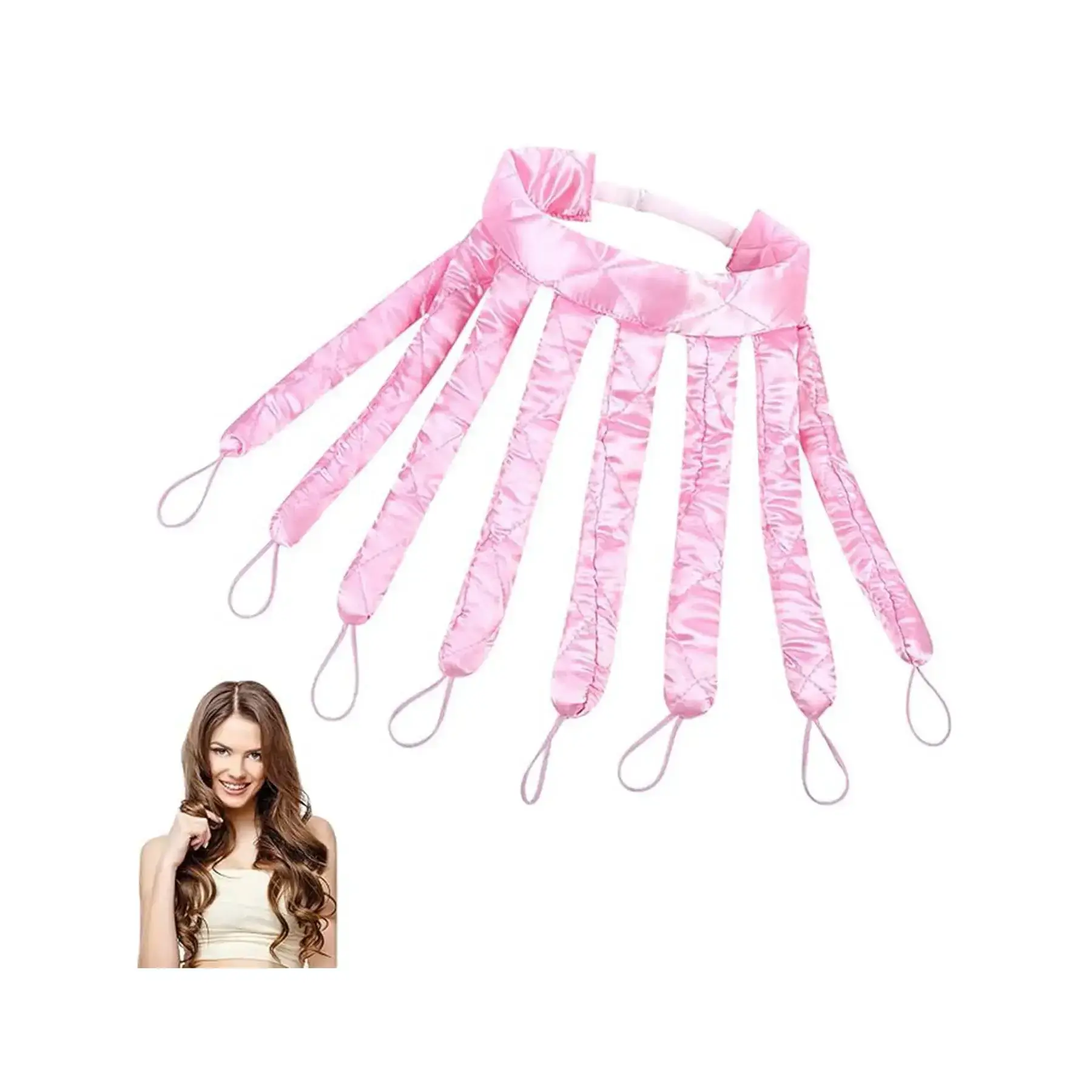 Octopus No Heat Hair Curler - Soft Heatless Hair Roller for Overnight Waves, DIY Hairstyle Accessory, No-Heat Curling Tool for Long Hair