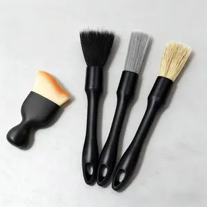 4PCS Car Detailing Brush Set – Soft Interior Cleaning Tools for Dust Removal, Dashboard & Vent Care, Portable Auto Valeting Kit for Professional Car Maintenance