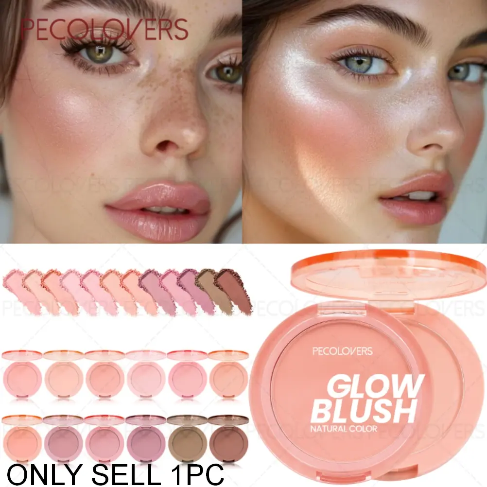 1PC Monochrome Blush Palette, Facial, Matte Finish, Light Pink to Purple Shades, Rich In Colors, Durable, Nude Makeup, Flawless, Suitable for Beginner
