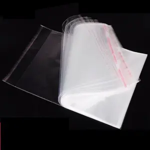 SJPACK 23x30cm 100 Clear Cellophane Bags Self Seal OPP Poly Multipurpose Storage Bags Dustproof for Coins Gifts & Jewelry Organiser