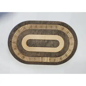 Travel Sized 4 Lane Cribbage Board - Race Track