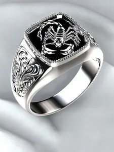 Men's Street Style Scorpion Design Ring, Statement Rings, Trendy All-Match Fashion Accessory, Exquisite Jewelry for Birthday Gifts