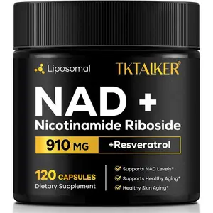 NAD Supplement with Resveratrol & Nicotinamide Riboside – Liposomal NAD+ NMN Alternative – 120 Capsules – Supports Cellular Health, Stamina & Healthy Aging for Women & Men