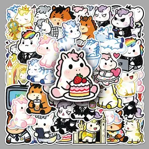 Aowplc Cute horse Stickers| 50 Pcs Kawaii Rainbow horse Stickers| Waterproof Vinyl Decals for Water Bottles Laptops