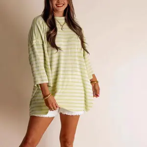 Oversized Striped Top # TikTokShopBacktoschool Womenswear Light
