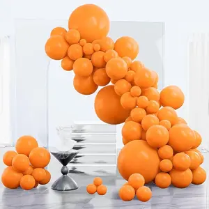 PartyWoo Customizable Round Orange Rubber Balloons Set, 85-Piece Matte Festive Balloon Arch Garland Kit with 18-12-10-5-Inch Sizes for Thanksgiving, Little Cutie Baby Shower Decorations Orange-Y9, Customize