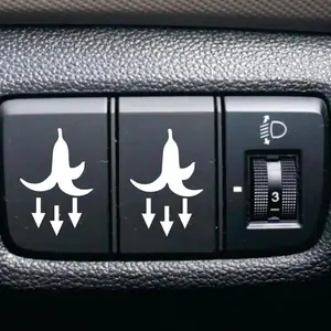 Banana Peel Pack of 6 Car Decal Truck Bumper Sticker Window Windshield Vinyl Funny Girls Blank Buttons