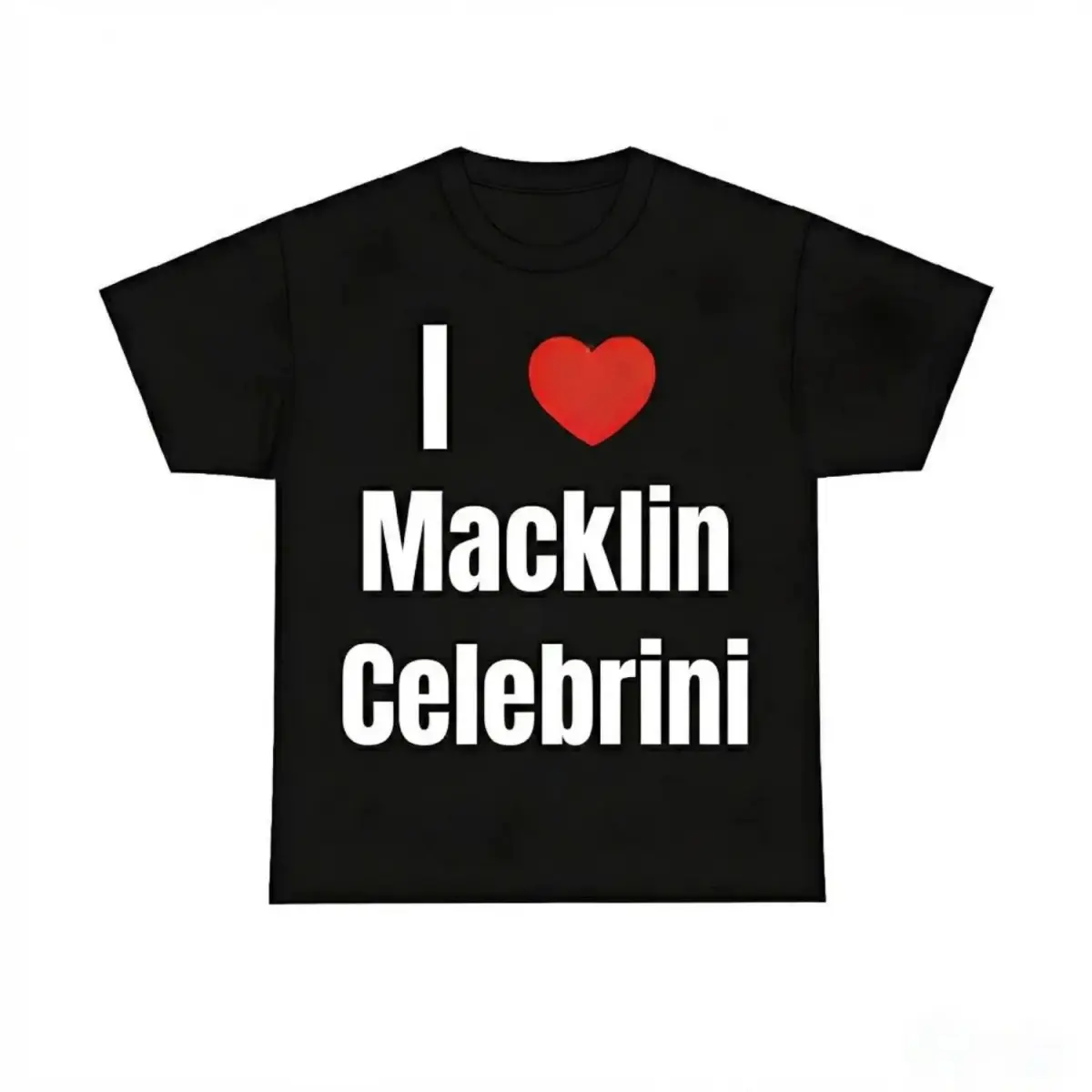 [100% Cotton] 100% Cotton 'S & 'S Short Game Day Gear Cotton T-Shirt Featuring I Heart Macklin Celebrini for Fans with Bold Graphics