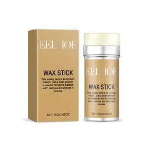 2PCS EELHOE  Hair Wax Wand, Hair Styling, Anti-Frizz, Hair Care Natural Shine Solid Styling Portable Hair Wax