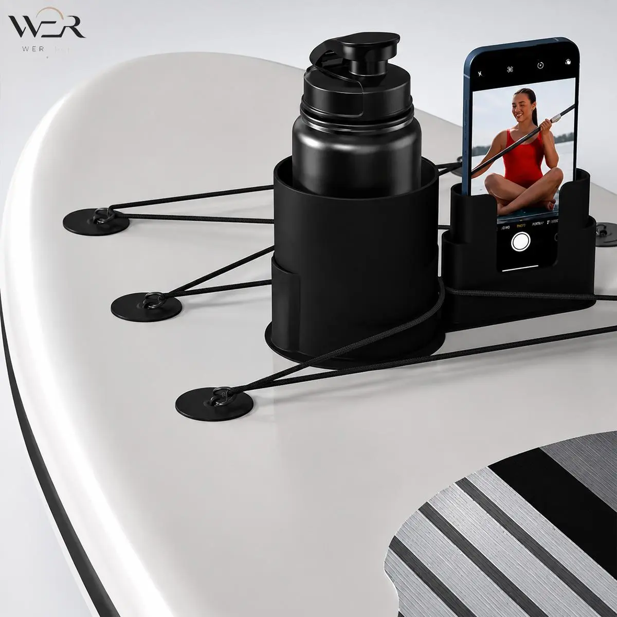Paddleboard Phone Holder | Anti-Tilt SUP Phone Stand | Kayak Phone Mount | Water Resistant Paddle Board Accessory | Anti-Spill Phone Holder for SUP Kayaking Fishing