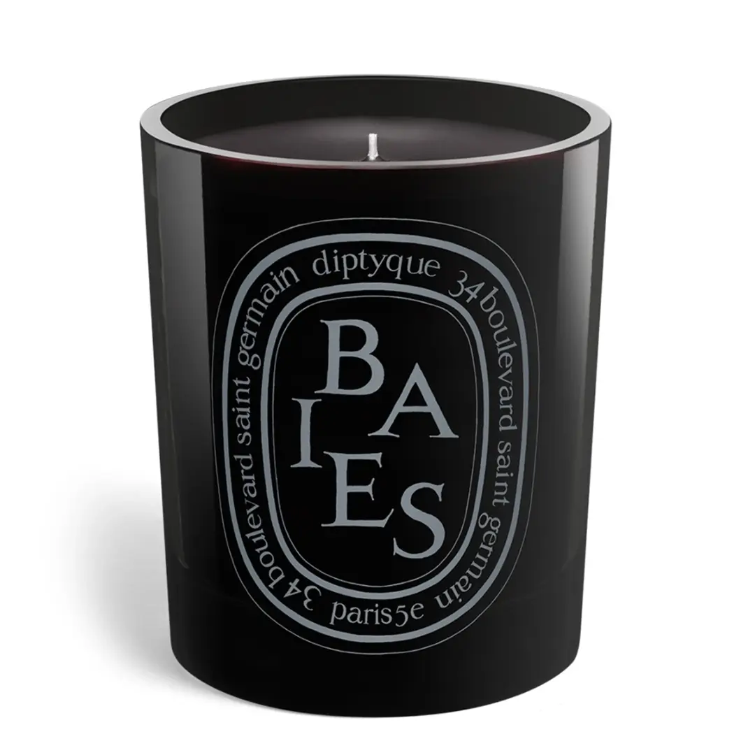 Diptyque Baies Scented Candle Black - 10.2 oz | Luxury Floral Soy Jar Candle for Aesthetic Home Decor & Aromatherapy