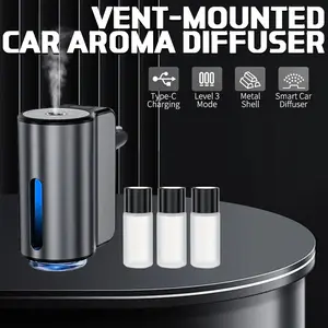 High-End Three-Tier Adjustable Smart Car Fragrance Diffuser, Includes 3 Bottles of Cologne Oil, Suitable for Trucks, Vans, Cars
