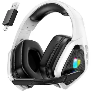Wireless Gaming Headset for PC, Ps5, Ps4, 2.4 Ghz USB & Type-C Gaming Headphones with Microphone, 30H Battery Bluetooth Headphones for Switch, Laptop, Mobile, Mac