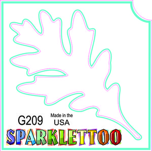 212 MAIN Ruby Red Glitter Tattoo Stencil (G209-2) - 2-Ply Paper Oak Leaf Shape, 1.5x2.3x2.3 in, FDA & Child-Safe, Glitter Finish, 100-Pack, for Men's Special Occasion Costumes & Accessories