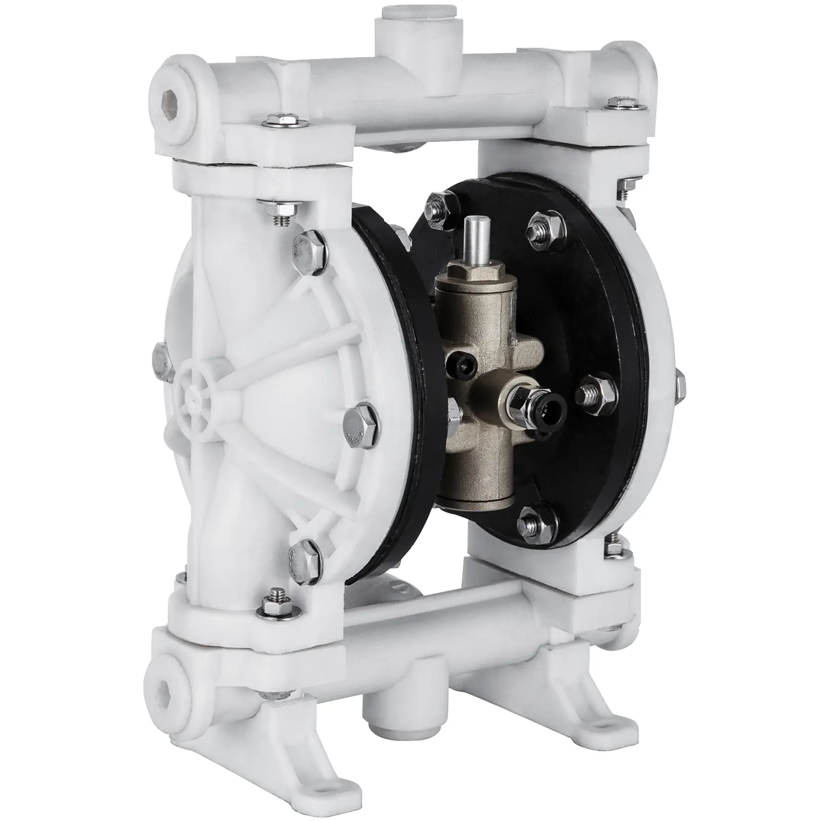 【DealsForYouDays】VEVOR Air-Operated Double Diaphragm Pump 1/2 in Inlet & OutletPolypropylene Body13.2 GPM & Max 120PSIPTFE Diaphragm Pneumatic Transfer Pump for PetroleumDieselOil & Low Viscosity Fluids, Liquid Transfer Pump