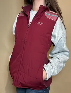 Final Sale ✨ Hooey Burgundy Serape Packable Vest