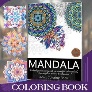A coloring book with a white mandala theme, measuring 11.22 x 8.27 inches, single-sided coloring, saddle-stitched binding, intricately designed patterns, Coloring pages, a gift for New Year and other parties