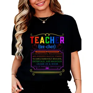 Cotton Teacher Definition - Funny Teaching School Teacher T-Shirt