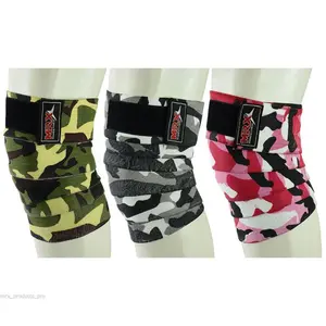 MRX Weightlifting Knee Wraps Gym Workout Lifting Wrap Camo Style Unisex