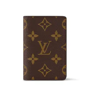 Pre-owned Louis Vuitton leather Small Leather Goods Monogram Canvas Pocket Organizer and Card Holder Z 768